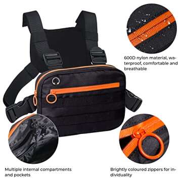 MJNUONE Outdoor Chest Bag for Men, Lightweight and Tactical