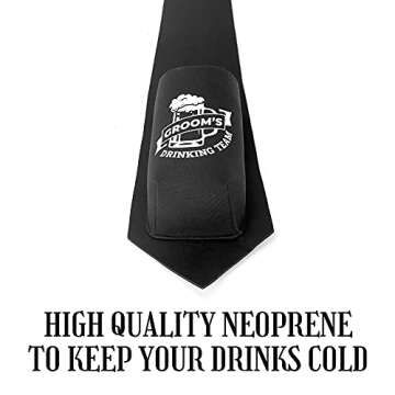 Groomsmen Necktie Beer Holder (10 pack) Groomsman Gift for Wedding I Bachelor Party Favors | Groomsmen Proposal Gifts