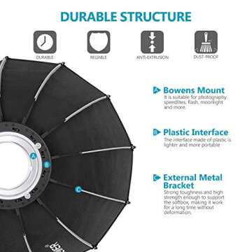 Neewer 33.4" Dodecagon Softbox for Versatile Lighting