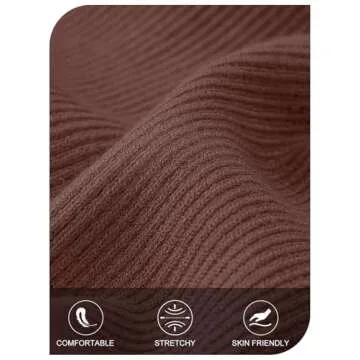 MEROKEETY Women's 2024 Fall Long Sleeve Sweater Dress Square Neck Ribbed Knit Bodycon Long Maxi Dresses, Coffee, X-Large