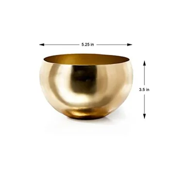 Serene Spaces Living Gold Metal Bowl for Elegant Decor