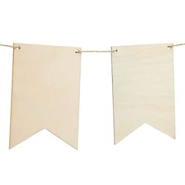 Juvale Unfinished Blank Wood Signs for DIY Crafts, Painting, and Engraving Wall Decorations (6 x 4 Inch) 48 Pack