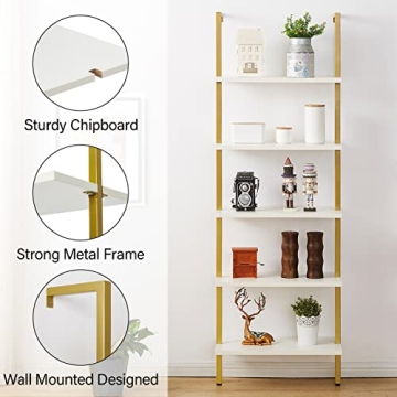 Modern 5-Tier Ladder Shelf for Stylish Storage