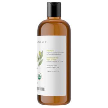 Kate Naturals Neem Oil for Plant Spray. 100% Pure Cold Pressed Neem Concentrate with Azadirachtin (16oz, Safe for Pets, Dogs)