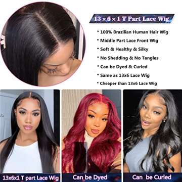 MISSJAY Lace Frontal Wigs - 30 Inch Brazilian Straight Hair