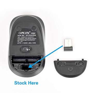 Wireless USB Keyboard and Mouse Combo 2.4GHz Receiver CHONCHOW Full Size 107 Keys Ergonomic Portable...