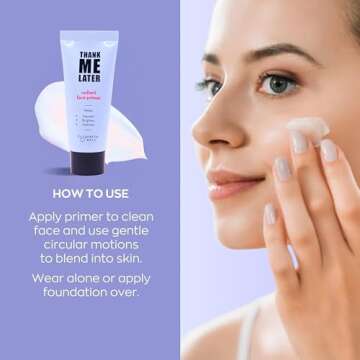 Elizabeth Mott Thank Me Later Radiant Illuminating Face Primer - Base Skin Primer for Glowy Makeup Application and Hydrating All-Day Wear - Cruelty-Free Long-lasting Makeup Gripping Formula 30 g