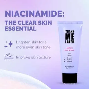 Elizabeth Mott Thank Me Later Radiant Illuminating Face Primer - Base Skin Primer for Glowy Makeup Application and Hydrating All-Day Wear - Cruelty-Free Long-lasting Makeup Gripping Formula 30 g