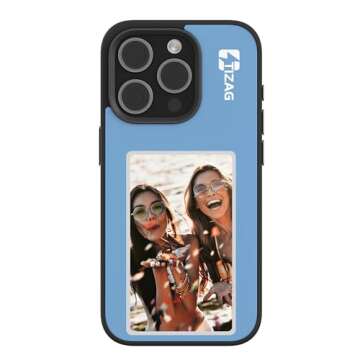 Tizag Customizable Canvas Phone Case for iPhone 15 Pro - NFC-Enabled, Eco-Friendly, Shockproof, Slim...