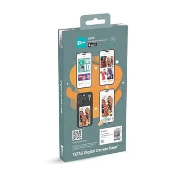 Tizag Customizable Canvas Phone Case for iPhone 15 Pro - NFC-Enabled, Eco-Friendly, Shockproof, Slim Design (Bravo Blue)