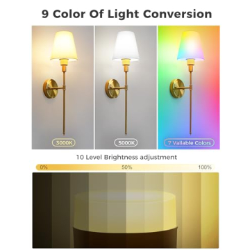 Elegant Rechargeable Wall Sconces - Easy Install & Remote Control