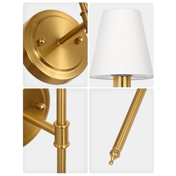 Elegant Rechargeable Wall Sconces - Easy Install & Remote Control