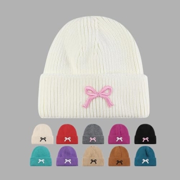 Stylish Licupiee Women Bow Beanie Hat for Winter 2024