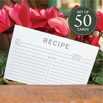 Jot & Mark Recipe Cards 4x6 Inches for Every Kitchen