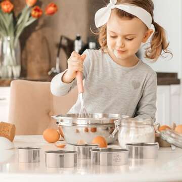 Zulay Round Cookie Cutters - Durable Stainless Steel Set