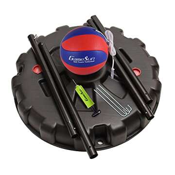 Portable Tetherball Set,Portable Water-Base Tetherball Set with Tetherball, Pole, Rope and Base for Outdoor, Backyard and Family Fun Play