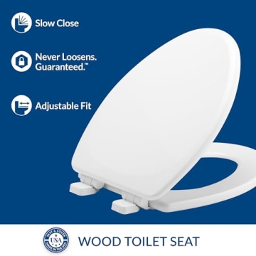 Mayfair Lannon Slow Close Toilet Seat for Easy Installation