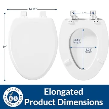 Mayfair Lannon Slow Close Toilet Seat for Easy Installation