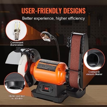 VEVOR 8 Inch Bench Grinder with Belt Sander Combo
