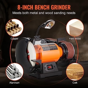 VEVOR 8 Inch Bench Grinder with Belt Sander Combo