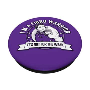 Fibro Warrior NFTW - Fibromyalgia Awareness PopSockets PopGrip: Swappable Grip for Phones & Tablets