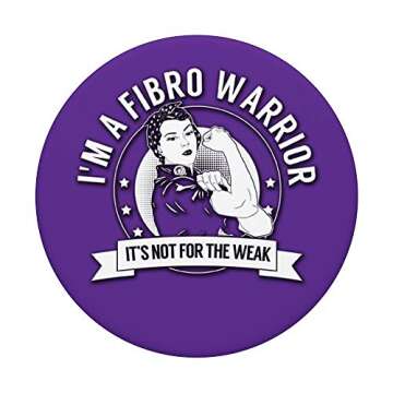 Fibro Warrior NFTW - Fibromyalgia Awareness PopSockets PopGrip: Swappable Grip for Phones & Tablets