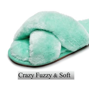Stylish Fuzzy Fluffy Slippers for Women - Comfort & Glamour