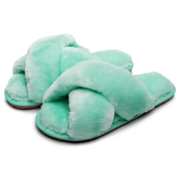 Stylish Fuzzy Fluffy Slippers for Women - Comfort & Glamour