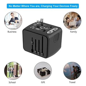 SAUNORCH Universal Travel Power Adapter with USB Ports