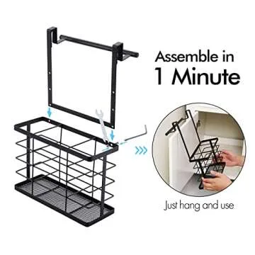 KES Hair Dryer Holder with Towel Bar for Maximum Storage