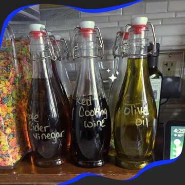 Nevlers Set of 6| 17 oz Glass Bottle Set with Airtight Swing Top Stoppers | Home Brewing Bottles for Kombucha - Beer - Water Kefir - Limoncello | Swing Top Glass Bottles Includes Brush Funnel & Marker