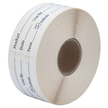 L LIKED 500 Dissolvable Food Storage Labels - 1 x 2 Inch