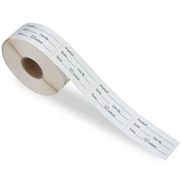 L LIKED 500 Dissolvable Food Storage Labels - 1 x 2 Inch