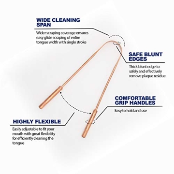 Pure Copper Tongue Scraper - Ayurvedic Oral Care Essentials