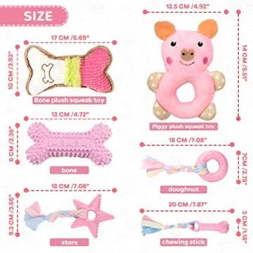 XGDMEIL 6 Pack Puppy Teething Chew Toys for Small Dogs