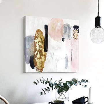 Framed Pink Abstract Wall Art for Modern Home Decor