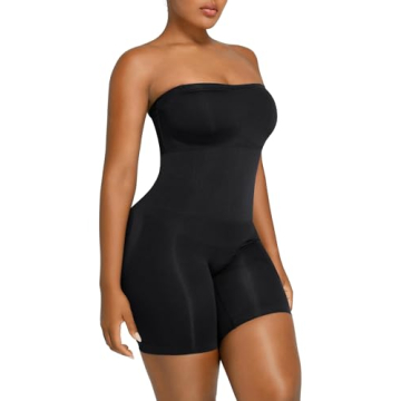 SHAPELLX Shapewear Bodysuits for Women – Comfort & Style Tummy Control Removable Strap