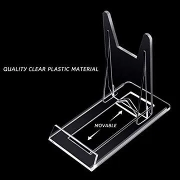 Zonon Acrylic Plate Stands Plastic Display Holders Picture Plate Holders Clear Mini Easels Stands to Display Pictures for Home Office Supplies Festival Party Decoration(10 Pieces)