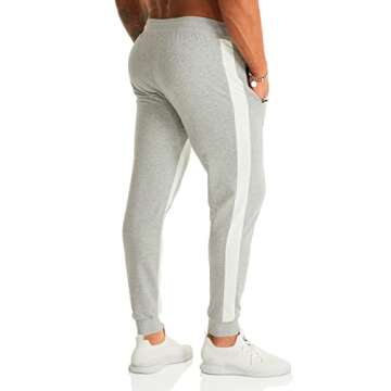 Ouber Slim Fit Jogger Pants for Men - Grey Workout Gear