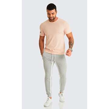 Ouber Slim Fit Jogger Pants for Men - Grey Workout Gear