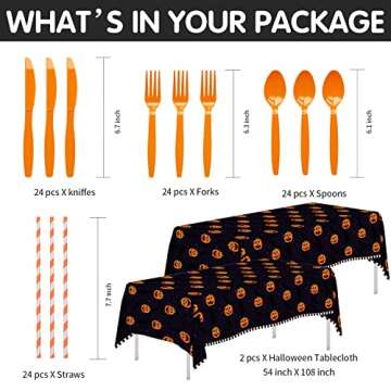 HYOWCHI Halloween Party Supplies for 24 Guests