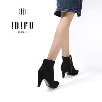 Stylish IDIFU Women's High Heel Ankle Booties for Comfort