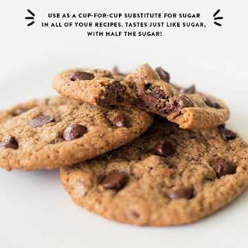 Miss Jones Baking SmartSugar - Coconut Sugar & Brown Sugar Blend Sweetened with Monkfruit - 1:1 Sugar Substitute, 50% Less Sugar (Pack of 2) (Packaging may vary)