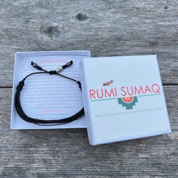 Unisex Adjustable Black String Bracelet by Rumi Sumaq