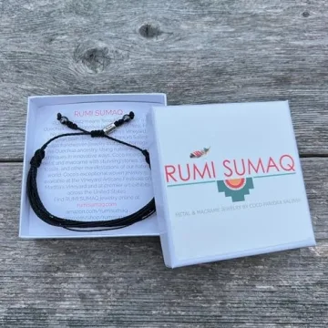 Unisex Adjustable Black String Bracelet by Rumi Sumaq