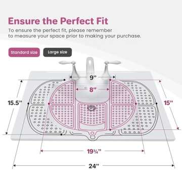 Sink Topper Foldable Sink Cover | Silicone Beauty Makeup Brush Cleaning Mat | Hot Tools Organizer | ...