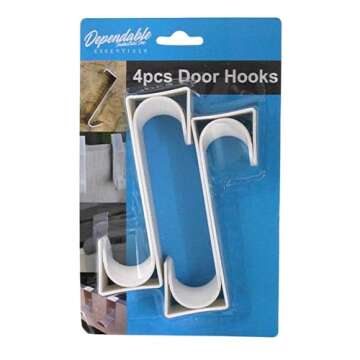 Dependable Industries Essentials Over The Door Hanger Hooks