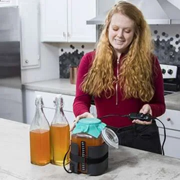 Hemlock Home Brewing Kombucha Heating Wrap - Fermentation Heater Mat Pad with Temperature Control