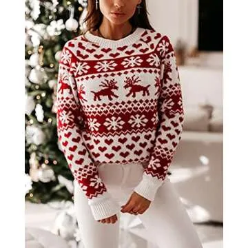 ZAFUL Women’s Christmas Knitted Sweater - Cozy & Festive