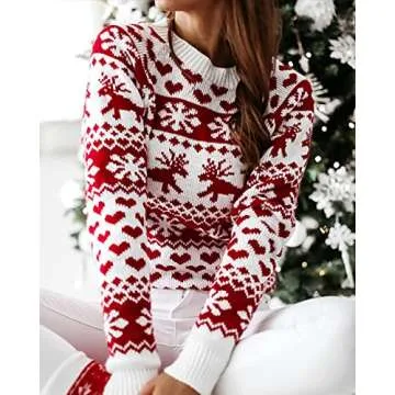 ZAFUL Women’s Christmas Knitted Sweater for Festive Wear